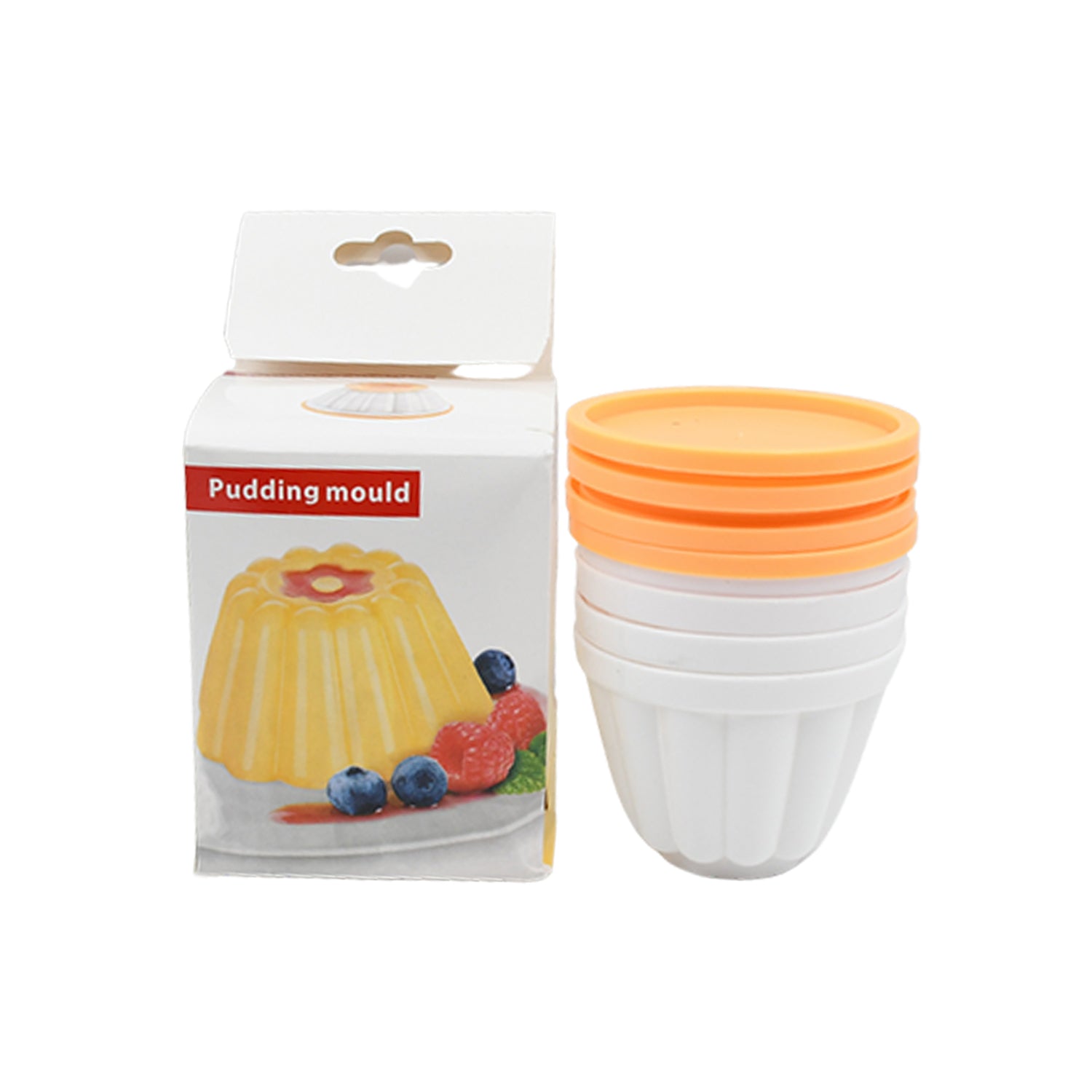 5971 Pudding Molds, Custard Mould, Mould for Jelly Ice creams, Set of 4 Cups with Lid 5971 Pudding Molds, Custard Mould, Mould for Jelly Ice creams, Set of 4 Cups with Lid